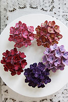 Pink carnation sugar flower cupcakes.